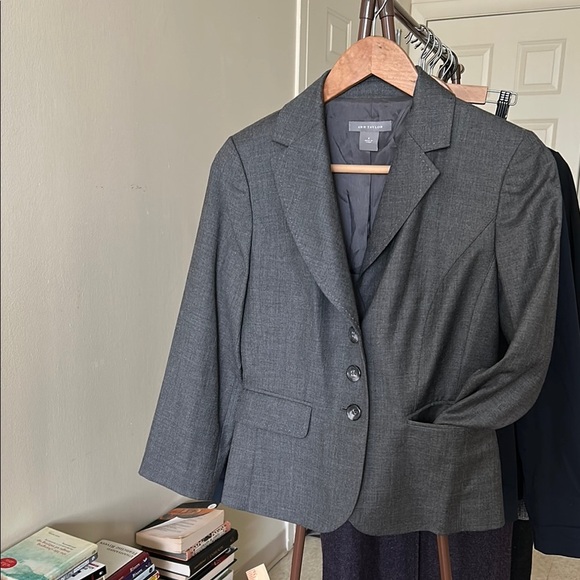 Ann Taylor Gray Blazer Jacket Size 0 - Picture 1 of 12